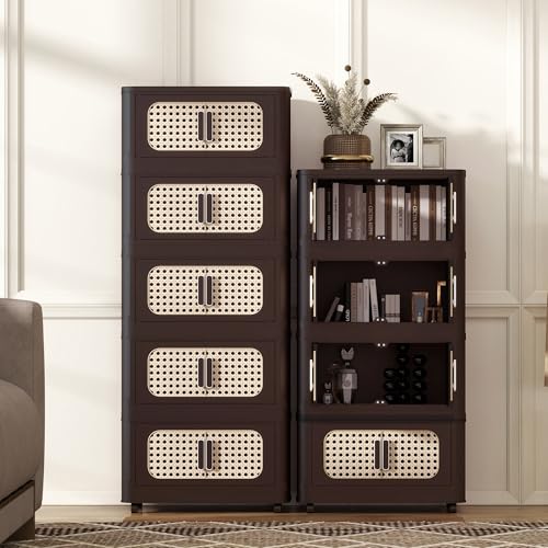 4 Tiers Folding Storage Cabinet (224 Ounce)