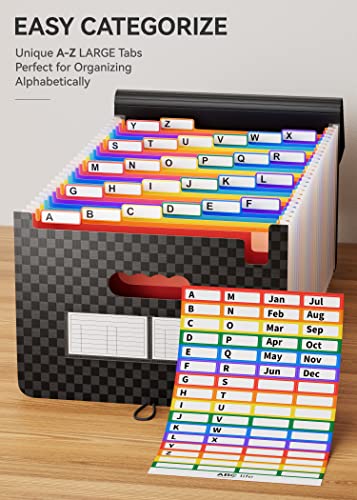 26 Pockets Accordian File Organizer