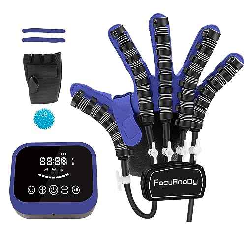 Hand Rehabilitation Robot Gloves Mobility Finger Training Equipment for Hemiplegia Stroke Cerebral Palsy Patient with USB Chargeable Right Hand