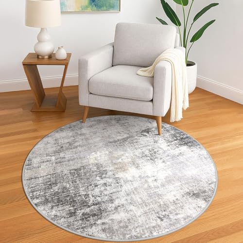 Round Area Rug 5 Ft Circle Entryway Rugs Round Washable Door Mat Indoor Entrance (25 Sq Ft)