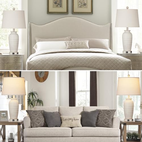 24.3" Farmhouse Jar Table Lamps Set of 2 (2 Count)