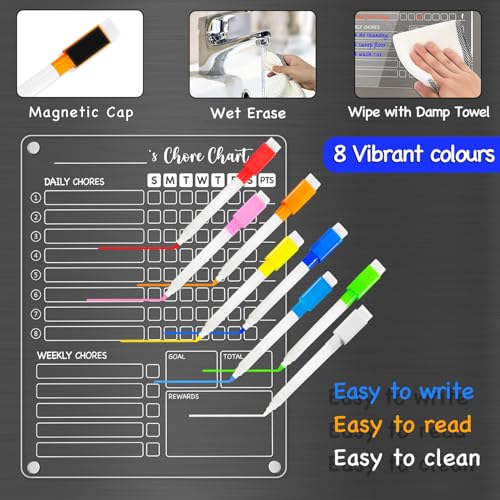 Acrylic Magnetic Chore Chart for Kids
