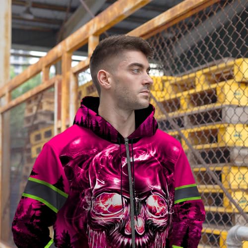 Hi Vis Reflective Zip Up Hoodie