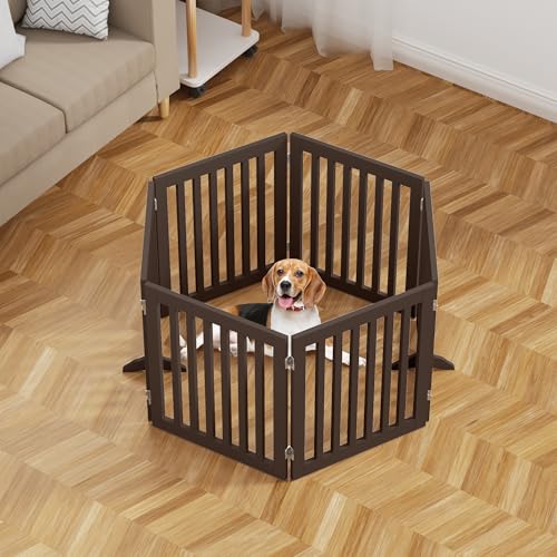120" Extra Wide Pet Gate and Pet Playpen Combination for Dog Cat