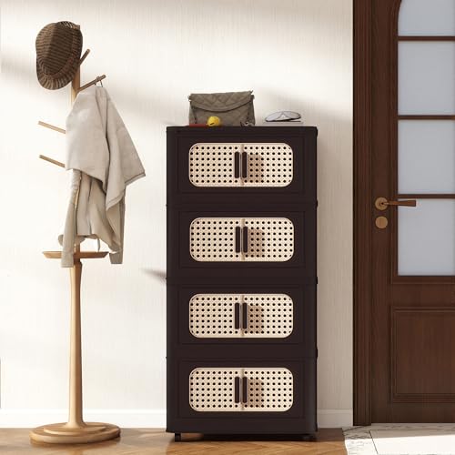4 Tiers Folding Storage Cabinet (224 Ounce)