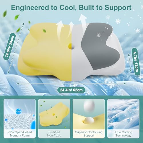 Cervical Pillow Ergonomic Memory Foam Pillow for Neck Support