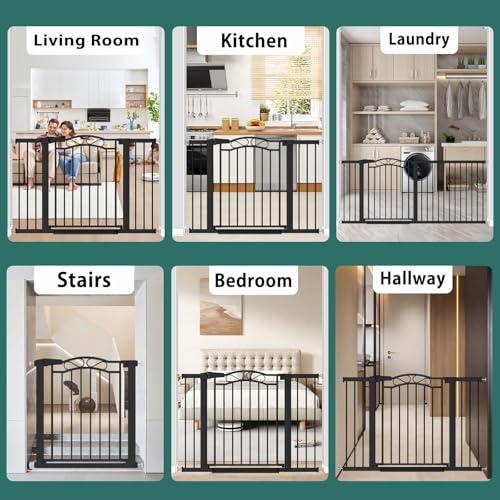 68.2" 70.8" Extra Wide Baby Gate with Door