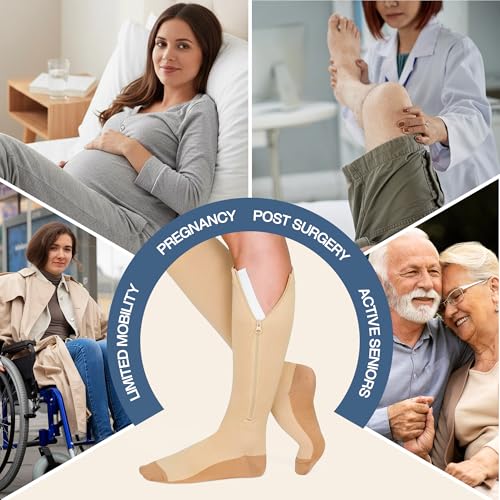 Zipper Compression Socks for Men & Women