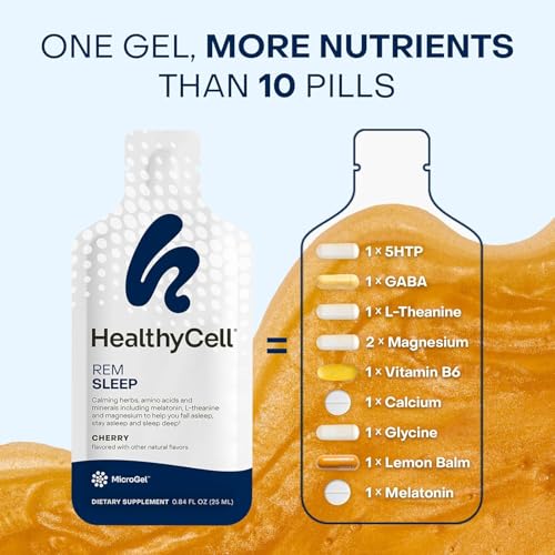 REM Sleep Aid Liquid Gel Supplement for Adults (11.76 Fl Oz)