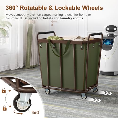 Large Laundry Cart with Wheels