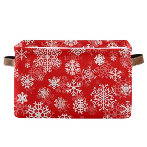 Multi purpose Cube Storage Basket Christmas Snowflakes Organizer Bag