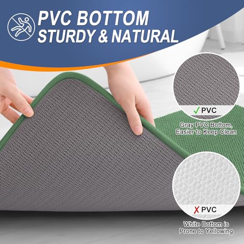 Memory Foam Bathroom Runner Rugs 47x17