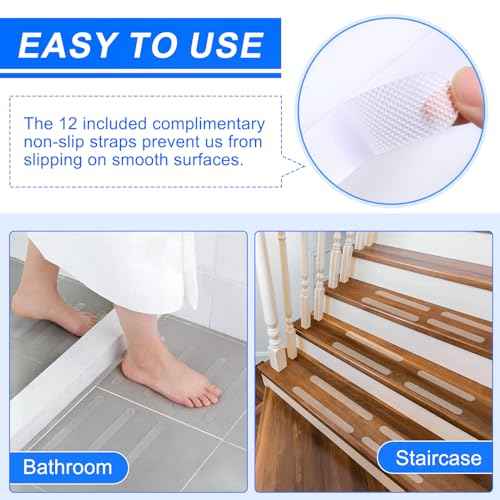 24 Inch Shower Grab Bars for Seniors (2 Count)
