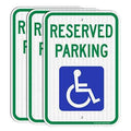 3 Pack) Reserved Parking Sign, 18 x 12 Engineer Grade Reflective Sheeting Rust Free Aluminum, Weather Resistant, Waterproof, Durable Ink (3 Count)