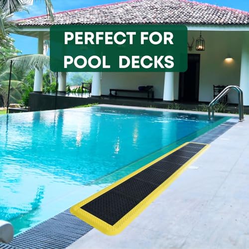 8 Pack 21.6" Interlocking Rubber Floor Tiles (8 Count)