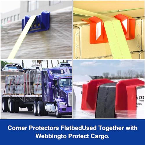 24 Pack 4" Flatbed Edge Protectors with Carrying Case (24 Count)