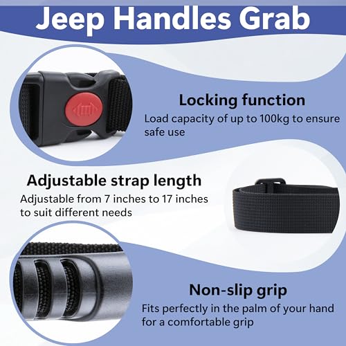 2 PCS Car Adjustable Grab Handles (2 Count)