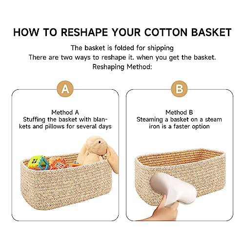 Small Storage Baskets for Organizing (4 Count)