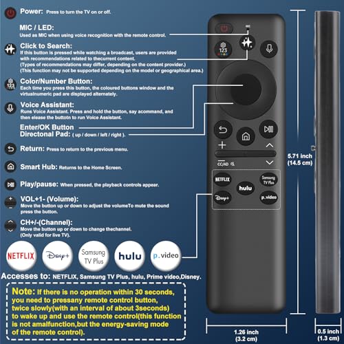Replacement for Samsung TV Remote Control