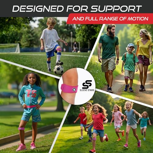 Sleeve Stars Swedish Brand Patellar Tendon Support Strap for Women & Men Effective Osgood Schlatter Knee Brace Youth & Kids Knee Brace with 3 Adjustable Length fits 7"