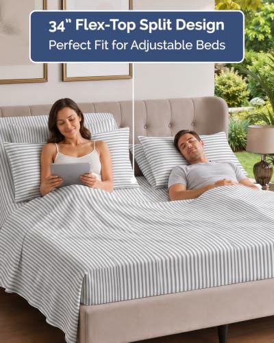 Flex Top Split Head King 6 Piece Sheet Set