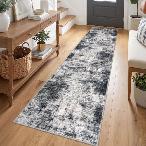 Abstract Runner Rug 2x7 Ft Washable Runners for Hallways (14 Sq Ft)
