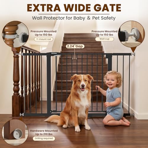 36 58" Extra Wide Baby Gate for Stairs