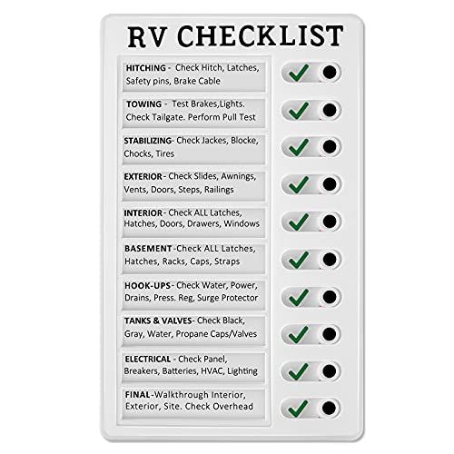 1 Pack Rv Checklist Board to Do List Boards Plastic Chore Chart Memo Checklist Boards with Slider Portable Daily Affairs Detachable Schedule Planner for Home Office Check Items Accessories