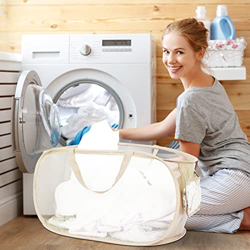 2 Pcs Durable Collapsible Laundry Baskets (2 Count)