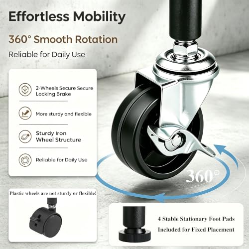 Slim Rolling Storage Cart with Wheels