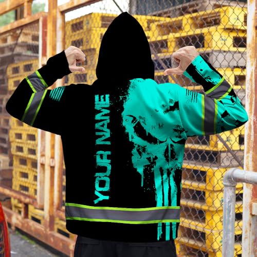 Hi Vis Reflective Zip Up Hoodie