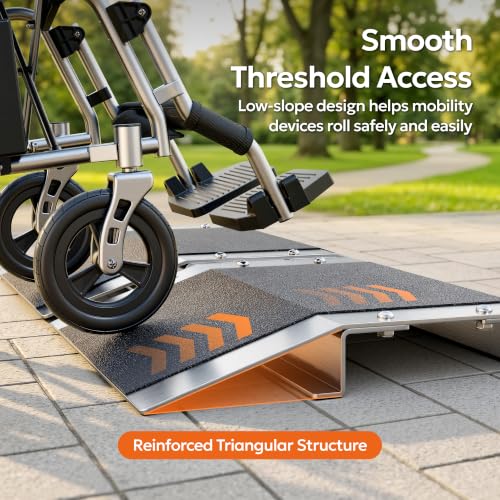 2Pcs 16x12inch Bridge Threshold Ramp 800lbs No Installation (2 Count)