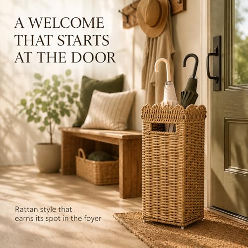 Woven Umbrella Holder for Entryway