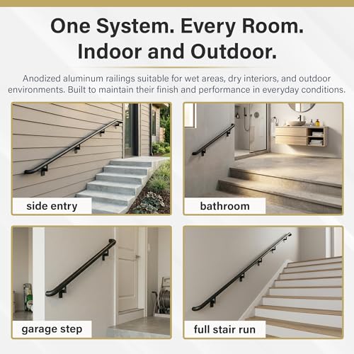 Satin Black 6ft ADA Handrail Kit