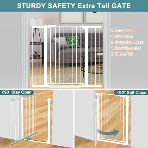 38" Extra Tall Baby Gate for Stairs