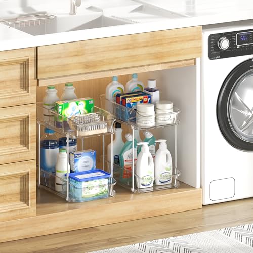 2 Tier Under Sink Organizers and Storage (4 Count)