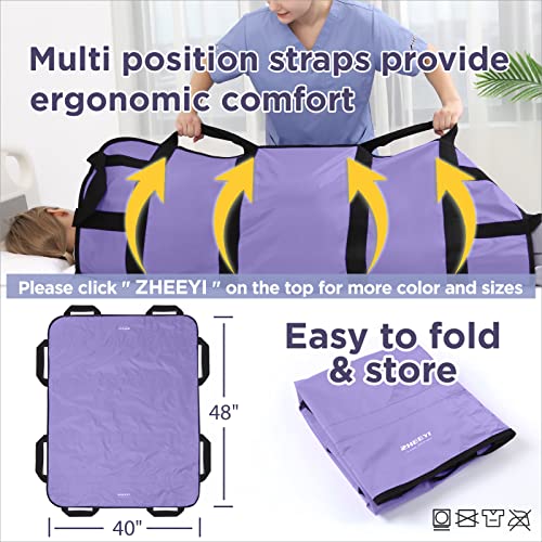 Multipurpose 48" x 40" Positioning Bed Pad with Reinforced Handles