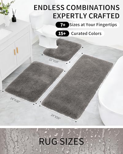 Bathroom Rugs Non Slip Washable 36x24