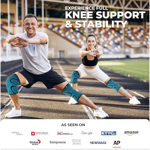Compression Knee Brace for Women & Men (2 Count)