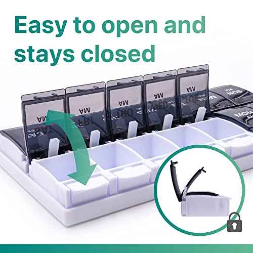 AM PM Weekly 7 Day Pill Organizer