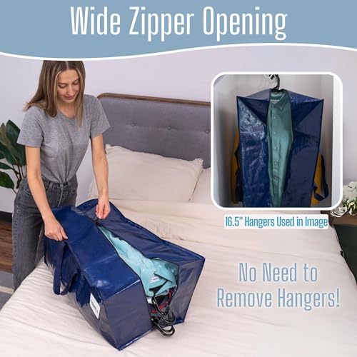 6 Pack Heavy Duty Moving Bags with Backpack Straps (6 Count)