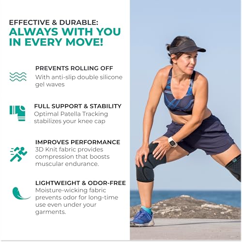 Compression Knee Brace for Women & Men (2 Count)