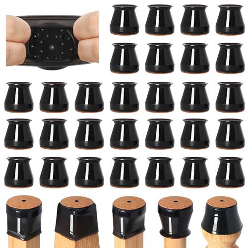 32 Pcs Chair Leg Floor Protectors for Hardwood Floors Round (32 Count) - Bel Marant