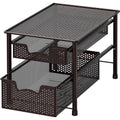 Stackable 2 Tier Sliding Basket Organizer Drawer