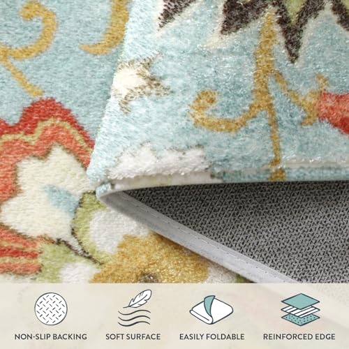 Floral Extra Long Runner Rugs for Hallways