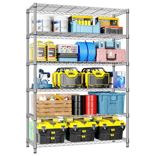 6 Tier Heavy Duty Metal Wire Shelving Unit