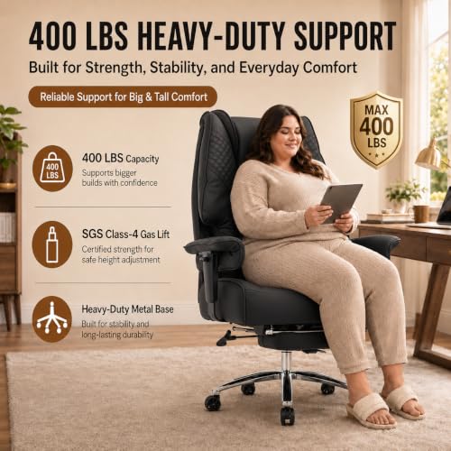 DJ.Wang Big and Tall Office Chair 400lbs
