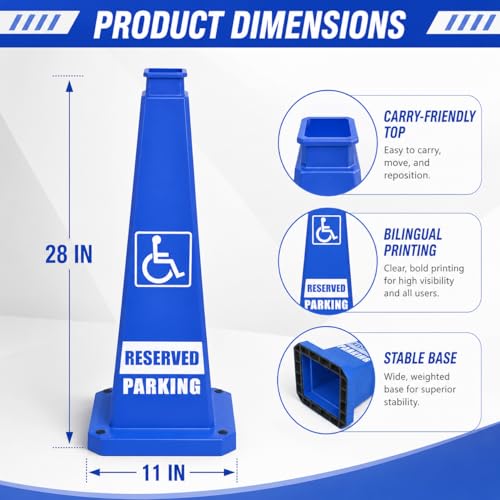 Reserved Parking Cones 3 Pack