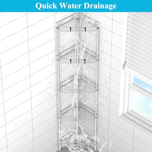 Metal Floor Standing Corner Shower Caddy