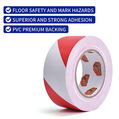 Hazard Caution Tape White Red 2inch x 150 Feet